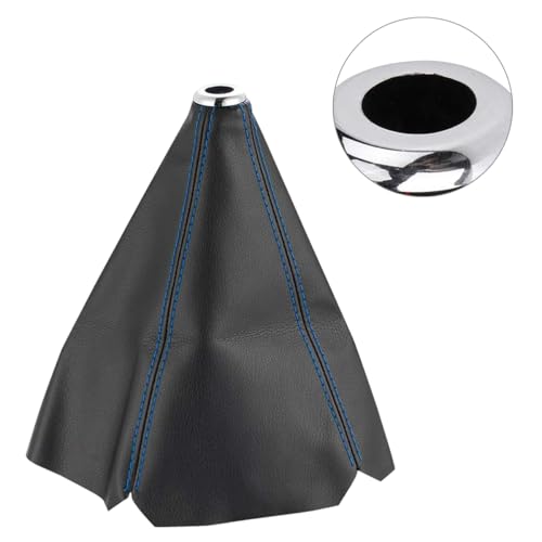 LKAHG Car Gear Shift Boot Cover, Automotive Gear Shift Boot Shifter Knob Dust Cover, Vehicle Interior Leather Gear Lever Gaiter Stick Protector Accessories, Universal for RV, SUV, Truck (Blue) - Thumbnail 6