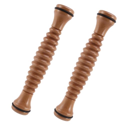 Zicobox Set of 2 Natural Wooden Foot Massager Rollers for Plantar Fasciitis, Stress Relief, and Reflexology