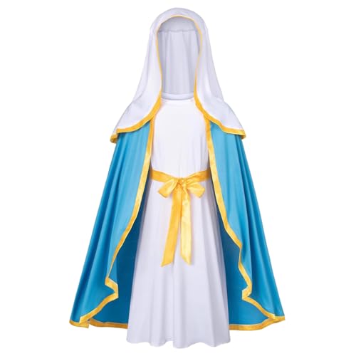 Costume de la Vierge Marie pour femme en taille M avec jupe et cape