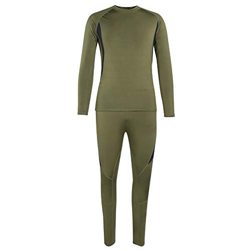KUIKUI Thermo-Unterwäsche-Set für Herren, Winter, Lange Unterwäsche, Outdoor-Sport, Lange Unterhosen, Thermobekleidung, Unterwäsche, Oberteil und Hose, Lange Unterhosen, Sportanzüge(L) Cover