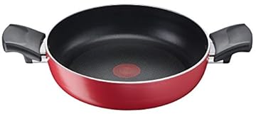 Lagostina Cucina Mediterranea Tegame Ø 26 cm per Induzione, Alluminio Antiaderente, con Indicatore Cottura Thermo-Signal, Rosso
