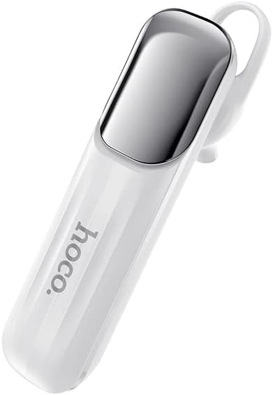 Electronic - Hoco V5.0 Business Bluetooth Headset Wireless Car Handsfree Headphones with Mic Hi-Res Audio Earphone For iPhones Xiaomis Samsungs (White)