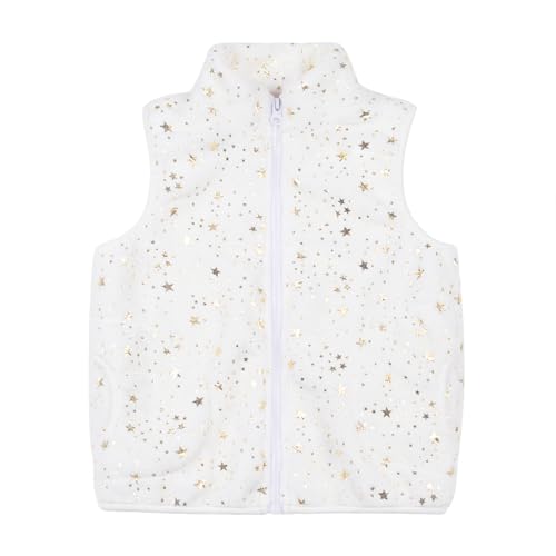 Image of JESKIDS Girls' Boys Sherpa Fleece Vest Outwear Lightweight Solid Color Cute Jacket with Pockets 2-11 Years