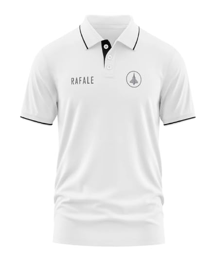 Image of WarriorWorld Polo T-Shirt for Men | 270 GSM Pure Cotton Fabric | Stylish Collar Casual Half Sleeve Tshirt for Aviation Enthusiasts | Breathable & Comfortable Fit