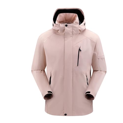 Men's Waterproof Jacket with Fleece Lining, Water Resistant Windbreaker
