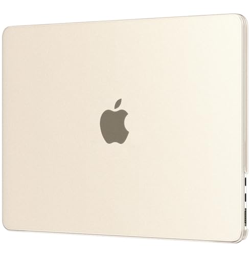 Image of EooCoo Compatible with MacBook Air 13 inch Case M5 2026-2022 M4 M3 M2 A3449 A3240 A3113 A2681, Upgrade Matte, Scratch Resistant, Sturdy Protective Hard Shell for Mac Air 13.6 inch Case, Starlight