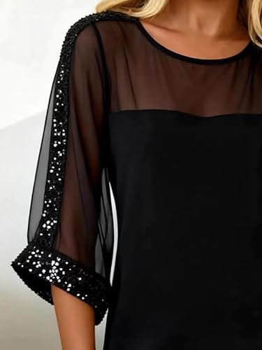 Image of Figdaw Sparkling Rhinestone Bodycon Dress for Women Special Occasions,Night Out