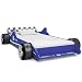Produktbild vidaXL Kinderbett mit Lattenrost Bett Autobett Jugendbett Babybett Spielbett Einzelbett Schlafzimmer Kinderzimmer Kindermöbel Rennwagen Design 90x200cm Blau