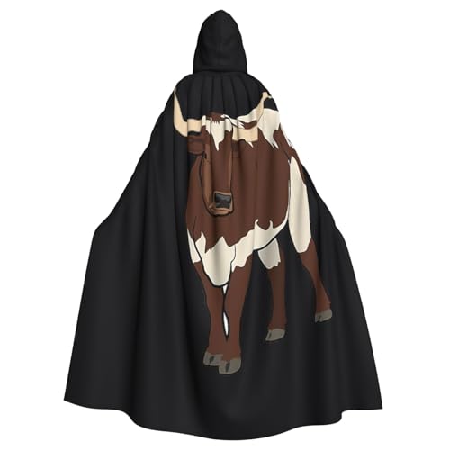 Robe de carnaval avec imprimé vache costume mixte et cape médiévale