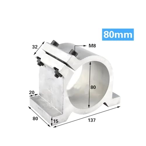 Soporte de motor para máquina de grabado CNC con abrazadera de eje de aluminio 7
