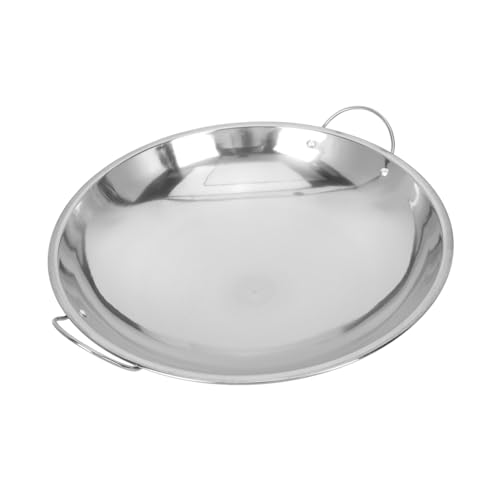 FUNNETOYU Sartén Inoxidable para Cocina Olla Gruesa para Guisos y Hot Pot Utensilio Resistente con Asas Dobles Antigolpes Antiadherente y Duradera para Uso Diario