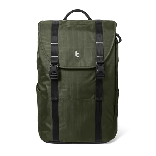 tomtoc Mochila para laptop com aba, leve, resistente à água, Verde leve, 16 inches, Clássico