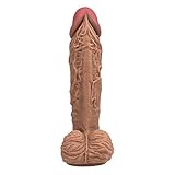 10,43 Inch Dí'ldɔ Toys Realistisch Dual Density Spielzeug, Übungsnaturgetreue Saugnapf Werkzeuge Frauen-Unterwäsche (Farbe: braun) Zwwse