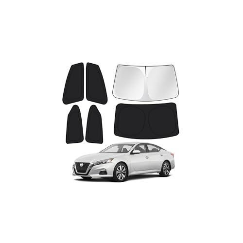Image of Canvcle Window Shades for 2019-2026 Nissan Altima Accessories Windshield Sun Shade Side Rear Window Covers Sunshade Sun Visor Shield Privacy Protection for Camping Keep Vehicle Cool Black 6PCS