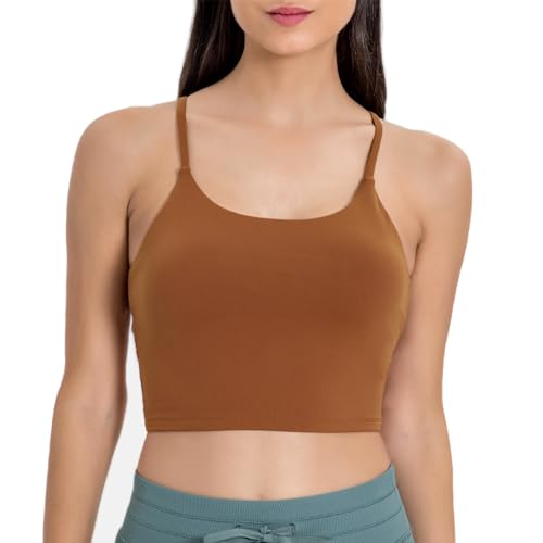 Image of Lemedy Women Padded Sports Bra Fitness Workout Running Shirts Yoga Tank Top
