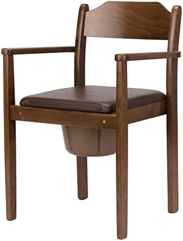 Perla Chaise de Toilette Hygiénique Chaise de Chevet en Bois Seau...