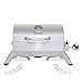 Royal Gourmet GT1001 Stainless Steel Portable Grill, 10000 BTU BBQ Tabletop Gas Grill with Folding Legs and Lockable Lid, Outdoor Camping, Deck and Tailgating, Silver