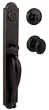 Baldwin 180BNHXCYK RDB 11P SMT Bighorn Single Cylinder Handleset with Carnaby Knob Featuring SmartKey, Venetian Bronze