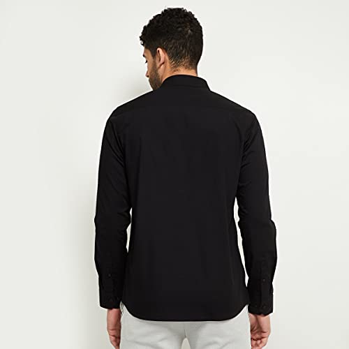 Image of Max Men's Cotton Regular Fit Solid Full Sleeves Casual Shirt