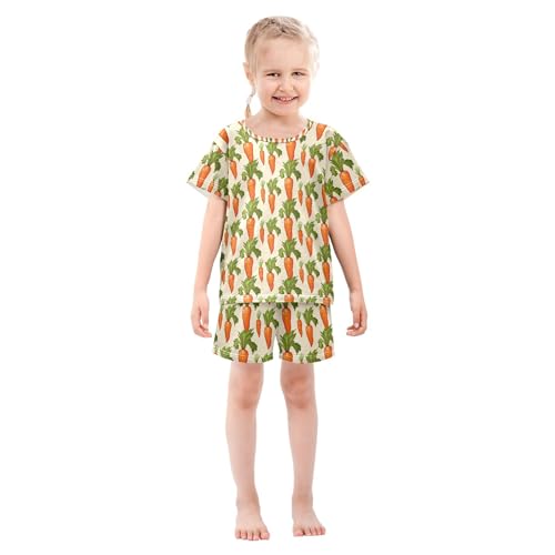Carrot Vegetables Pajama Set Pajamas Sleepwear Nightwear Loungewear Clothes Set B0404794