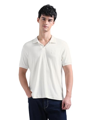 Image of Flying Machine Men's Regular Fit Polo T-Shirt | Self-Design Pattern