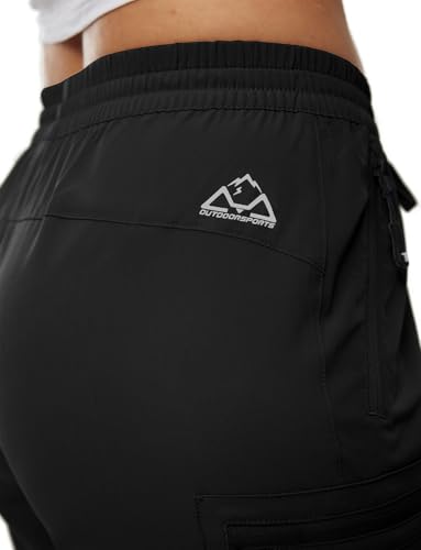 BASUDAM Women's Athletic Shorts Quick Dry Cargo Lightweight Zipper Pockets Summer Outdoor Hiking Running - Image 5