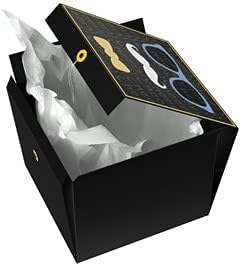 Miniatura 2 de Caja de regalo Lodi Amrita bigote de 10 x 10 x 8 pulgadas, fácil de montar y reutilizable, no requiere pegamento, incluye papel de seda, tarjeta de