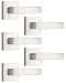 5 Pack Probrico Square Interior Door Lever Door Knob Door Handle Lock Half Dummy Keyless Door knobs Door Satin Nickel