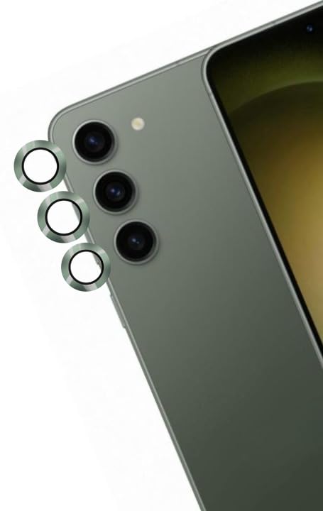 A3sprime Camera Lens Protector for Samsung Galaxy S23 5G |Edge To Edge Full Coverage 9H Surface Hardness Tempered Glass with Metal Ring Guard Camera Lens Protector| - Set of 1 Pairs (Green) (B0D798Q2HN) Amazon Price History, Amazon Price Tracker