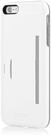Incipio IPH-1201-WHTGRY iPhone 6 Plus/6s Plus Case, [Credit Card] Stowaway [Advance] Case for iPhone 6 Plus/6s Plus Case-White/Dark Gray