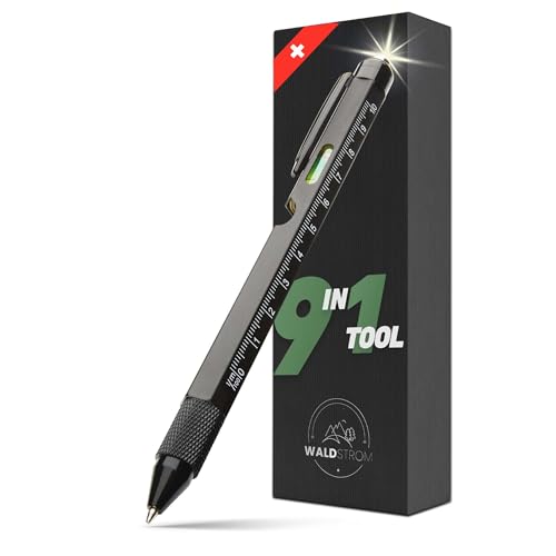Waldstrom® 9-in-1 Multifunktionsstift mit Licht I Multitool Stift mit Werkzeugen - ideal für Alltag & Outdoor I Kugelschreiber mit Licht in edler Box für perfekte Männergeschenke Waldstrom® 9-in-1 Multifunktionsstift mit Licht I Multitool Stift mit Werkzeugen - ideal für Alltag & Outdoor I Kugelschreiber mit Licht in edler Box für perfekte Männergeschenke