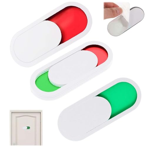 3 piezas Señal De Privacidad, Cartel de privacidad, Ocupadas para inodoro, Cartel De Libre y Ocupado, De Señal De Privacidad, adecuado para baño, dormitorio, sala de conferencias, oficina,etc.（Blanco）