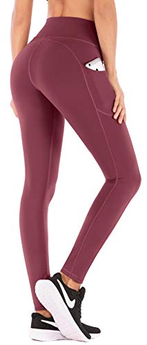 IUGA High Waist Yoga Pants with Pockets, Tummy Control, Workout Pants for Women 4 Way Stretch Yoga Leggings with Pockets