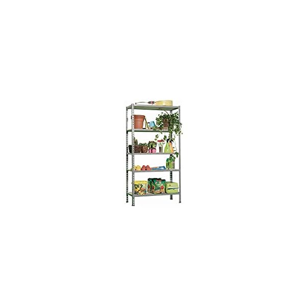 Certeo Schwerlastregal Maderclick | HxBxT 200 x 100 x 40 cm | Traglast pro Fachboden: 150 kg | Verzinkt | Kellerregal… – Bild 5