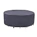 Outdoor Patio Furniture Covers, Waterproof UV Resistant Anti-Fading Cover for Medium Round Table Chairs Set, Grey, 72 inch Diameter