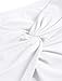 ZAFUL Womens Swim Skirt Twist Bathing Suit Skirt with Build-in Brief Mid Rise Swimsuit Bottom Skort White S