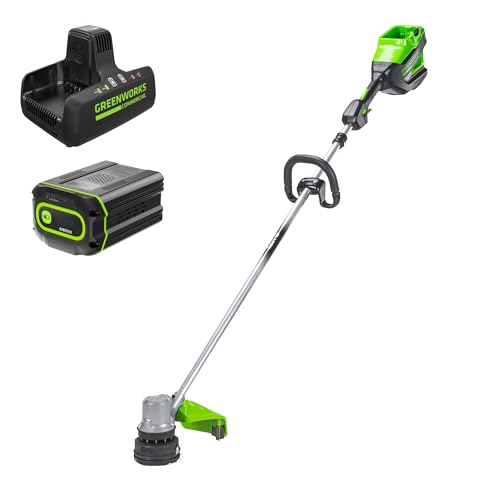 Greenworks 82V 16' (1.5kW) Brushless Cordless String Trimmer, 2.5Ah Battery and Dual Port Charger (Incompatible with 80V Products)