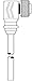 Ericson - 86F9003A - Mini-Sync Single End Female 90 6 Pole 3Ft PVC