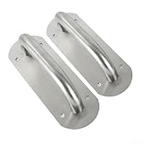 Lastdaytime Edelstahl-Türgriff-Set, 2 Stück, für Scheunen- und Brandschutzlösungen (oval)