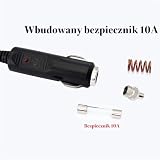 PNGKNYOCN Kabel męski DC5,5 x 2,1 mm do gniazda zapalniczki samochodowej 12 V z diodą LED do samochodu, ciężarówki, autobusu (10 FT)
