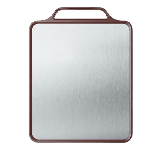 Tabla de cortar profesional de acero inoxidable - Accesorio de cocina, diseño ergonómico | Fácil de limpiar, no poroso, perfecto para preparar comidas, fácil seguridad alimentaria