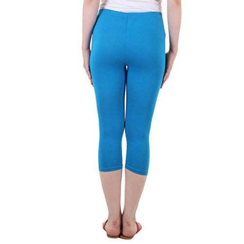 Image of DIAZ Women's Super Combed Cotton Elastane Stretch Slim Fit Printed Capri -Pack of 3