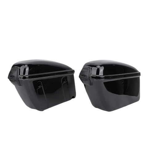 Rangement latéral noir brillant pour moto en ABS rigide de qualité supérieure