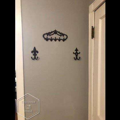 Comfify Appendiabiti Da Parete In Ghisa, Design Vintage, Con 5 Ganci, Chiavi, Asciugamani, Ecc., Montaggio A Parete, In Metallo, Resistente, Rustico, Vintage, Idea Regalo Decorativa, Colore: Marrone - 8