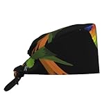 Dotata di una cinghia regolabile, la cuffia da lavoro WHJSSF Rainbow Lorikeet Pattern Cleaning Working Cap consente una facile personalizzazione delle dimensioni per adattarsi comodamente alla maggior parte delle dimensioni della testa, accogliendo capelli lunghi e spessi senza sentirsi stretti, garantendo una vestibilità sicura e personalizzata che è versatile sia per uomini che per donne in diversi ruoli come infermieristica, chirurgia e trattamenti di bellezza.