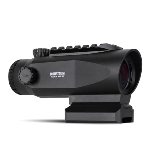 Monstrum Ruckus Pro 6X Prism Scope with Piggyback Mount and Shake Awake | BDC Reticle