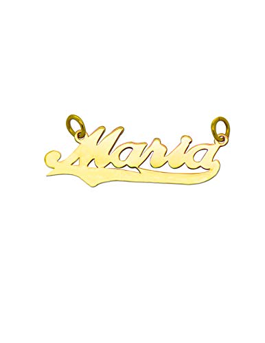 Win Jewelry 14K Yellow Gold Personalized Name Plate