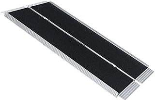 6FT Non-Skid Traction Folding Aluminum Wheelchair Ramp Scooter Mobility Handicap Ramp for Home Steps, Suitcase with Handle, Holds Up to 600lbs