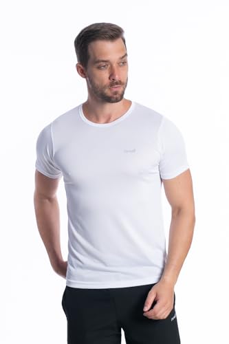 Kit 5 Camiseta Camisa Dry fit Masculina Treino Academia Esportes (BR, Alfa, M, Regular, Preto/Marinh