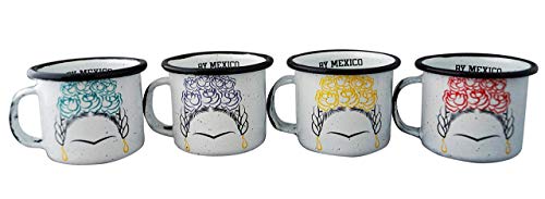 Alimento Para Perro, Pet Products Mini Pocillos De Peltre Set De 4 'la Floreada' Magdalena BY MEXICO